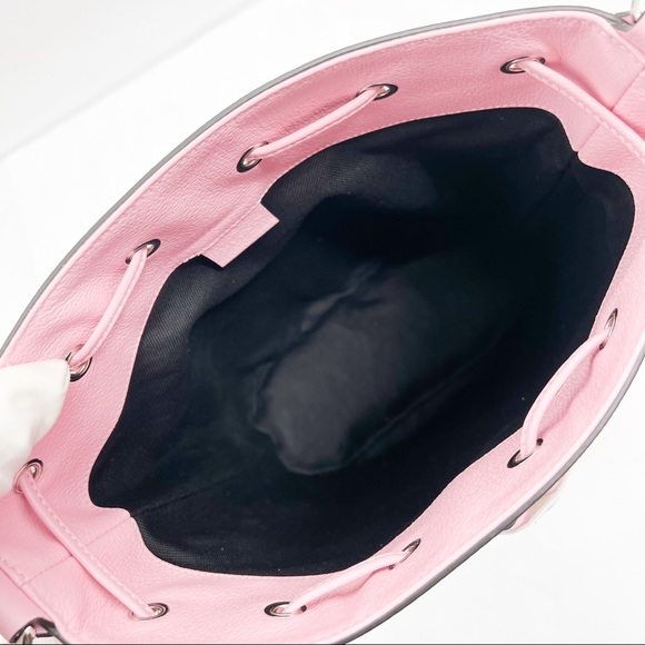 Gucci Psychedelic Multicolor Print Bucket Bag Pink with Drawstring - Picture 10 of 16